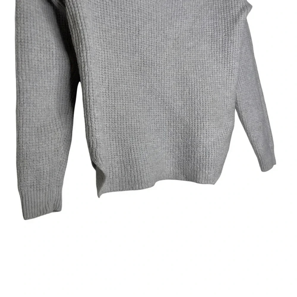 Aritzia Wilfred Free Wolter Wool Grey V-Neck Long Sleeve Knit sweater Size Small - Picture 6 of 10